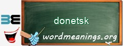 WordMeaning blackboard for donetsk